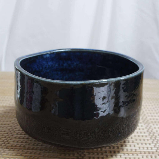 Black wave chawan