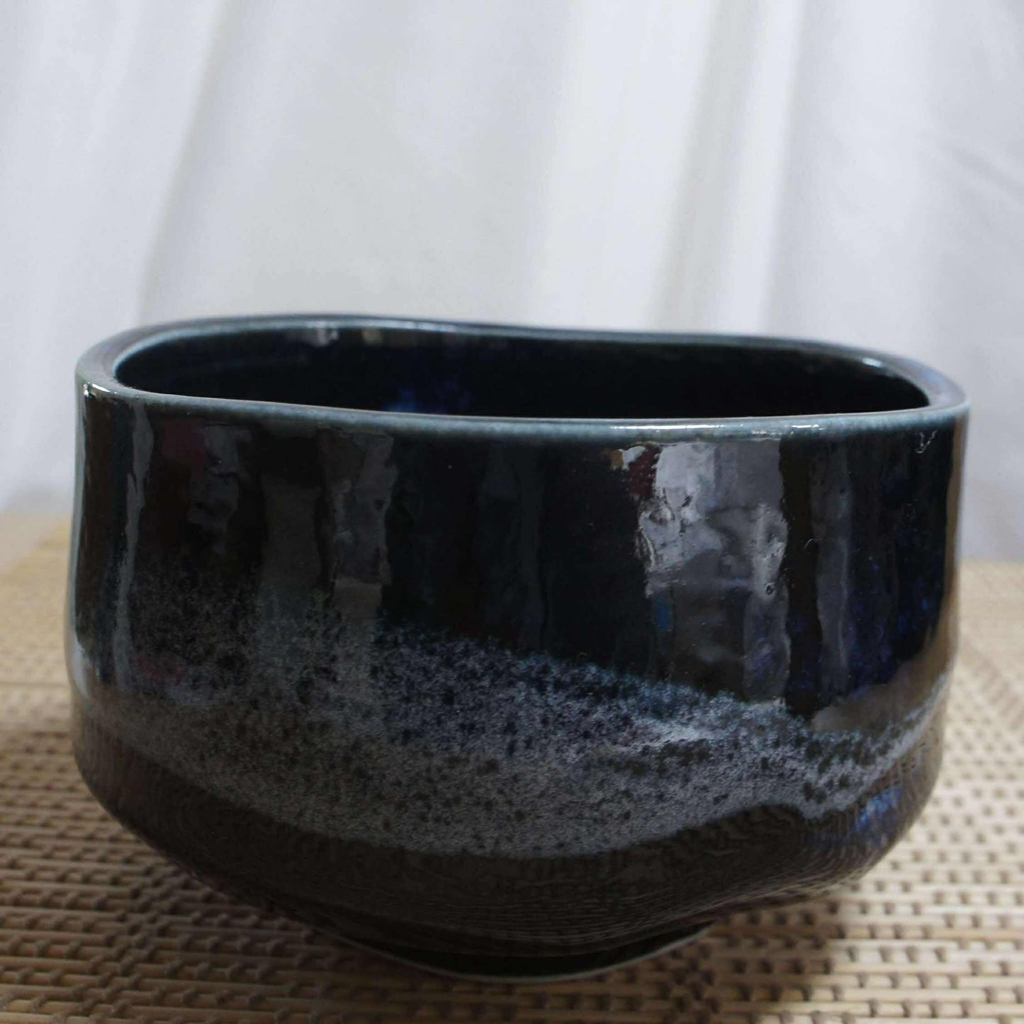 Black wave chawan