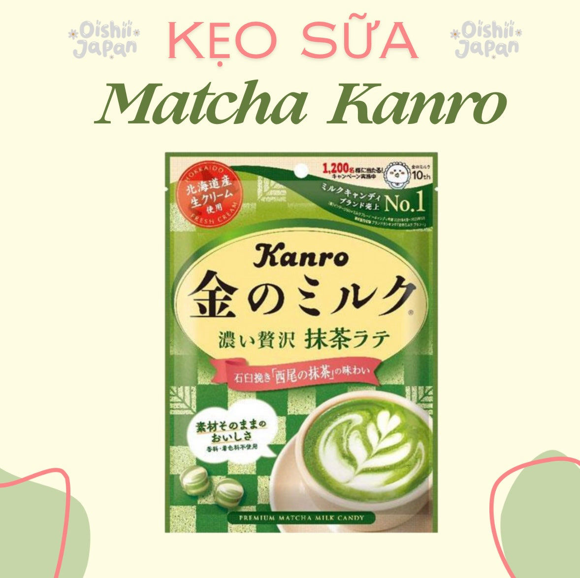 Matcha Milk Candy Kanro 70g