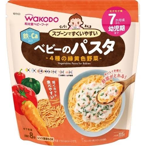 Mì Pasta Wakodo Tách Muối Cho Bé Từ 7M- 4 Loại Rau Củ 115g